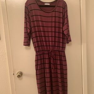 “Vanessa Stripped Mini Dress”